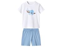 lupilu Korte kinder pyjama (Wit/lichtblauw, 122/128)