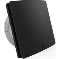 Flixo Zwarte Badkamerventilator Ø100mm - Stijlvol & Energiezuinig