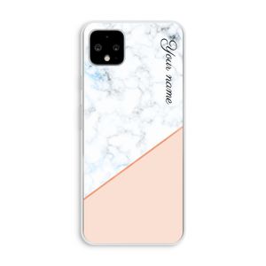 Marmer in stijl: Pixel 4 XL Transparant Hoesje