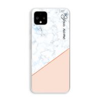 Marmer in stijl: Pixel 4 XL Transparant Hoesje