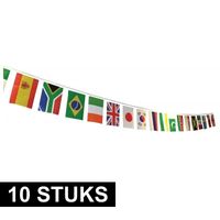 10x Internationale vlaggenlijn 7 meter - thumbnail