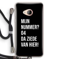 Da ziede van hier - Zwart: HTC U Play Transparant Hoesje met koord
