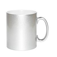 Koffiemok / thee beker - 330 ml - Zilver - Cadeau mokken - keramiek