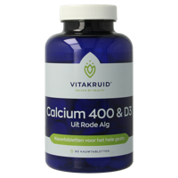 Calcium 400 & D3 uit duurzame Rode Alg Aquamin TG 90 Kauwtabletten