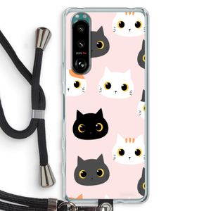 Katten: Sony Xperia 5 III Transparant Hoesje met koord