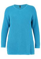 Yoek Pullover V-neck KNIT ECO | Turquoise | Maat 50/52