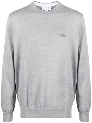 Lacoste pull à patch logo - Gris