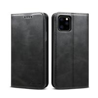 Suteni kalf textuur horizontale Flip lederen draagtas met houder & kaartsleuven & portemonnee voor iPhone 11 (zwart)