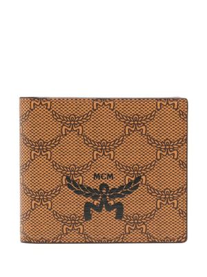 MCM portefeuille Himmel à motif monogrammé - Marron