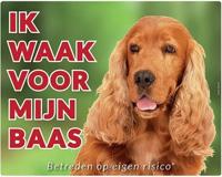 Engelse Cocker Spaniel Waakbord - Ik waak voor mijn Baas