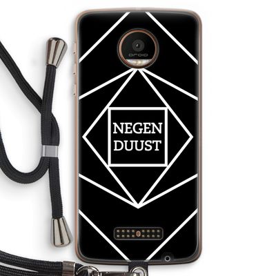 Negenduust geometrisch: Motorola Moto Z Force Transparant Hoesje met koord