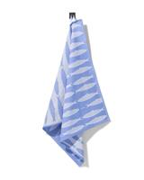 HEMA Theedoek 65x65cm katoen vissen frisblauw (blauw)