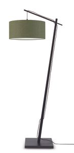 GOOD&MOJO Vloerlamp 'Andes' Bamboe en Eco linnen, 176cm, kleur Groen