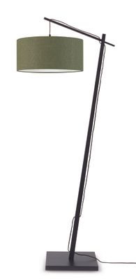 GOOD&MOJO Vloerlamp 'Andes' Bamboe en Eco linnen, 176cm, kleur Groen