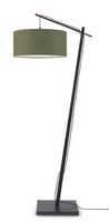 GOOD&MOJO Vloerlamp 'Andes' Bamboe en Eco linnen, 176cm, kleur Groen