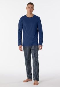 Schiesser Schiesser Pyjama Long navy 180273 52/L