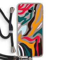 Colored Zebra: Samsung Galaxy J4 Plus Transparant Hoesje met koord