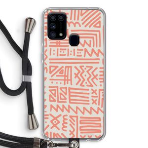 Marrakech Pink: Samsung Galaxy M31 Transparant Hoesje met koord