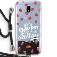 Don't forget to have a great day: Samsung Galaxy J3 (2017) Transparant Hoesje met koord
