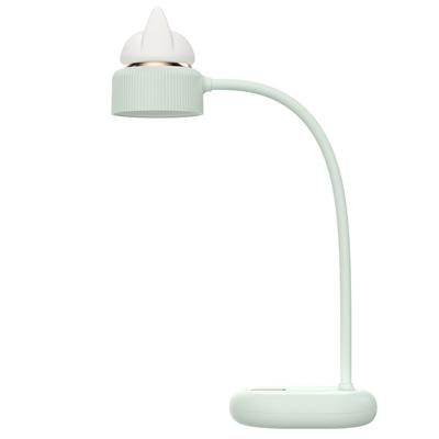 Kat vorm dubbele lichtbron Design LED Bureau nachtlampje ondersteuning 3 helderheid controle (groen)