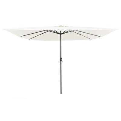 Parasol vierkant met LED-verlichting 295x245 cm zandwit