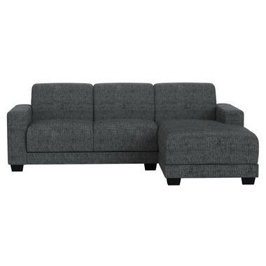 Bank Aberdeen met chaise longue rechts - Kansas - grijs - Leen Bakker