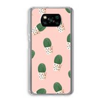 Cactusprint roze: Xiaomi Poco X3 Pro Transparant Hoesje Cactusprint roze: Xiaomi Poco X3 Pro Transparant Hoesje