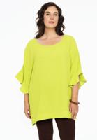 Yoek Blouse met vleermuismouwen | Groen | Maat 54/56 Yoek Blouse met vleermuismouwen | Groen | Maat 54/56
