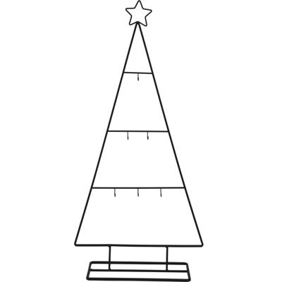 everlands kunstkerstboom metaal zwart 28x60cm