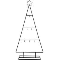 everlands kunstkerstboom metaal zwart 28x60cm