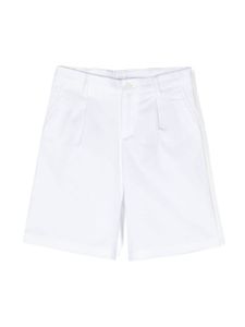 Dolce & Gabbana Kids logo-plaque twill smart shorts - Blanc