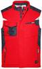 James & Nicholson JN825 Craftsmen Softshell Vest -STRONG- - Red/Black - 6XL