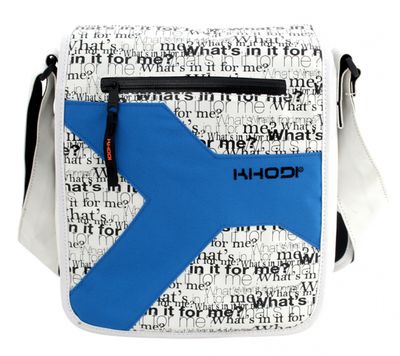 Khodi schoudertas A-side 42 x 31 cm polyester/tarpaulin wit Khodi schoudertas A-side 42 x 31 cm polyester/tarpaulin wit