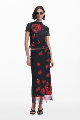 Midi-rok met bloembladen Tyler McGillivary - BLACK - XS