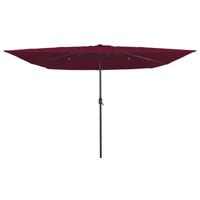 VidaXL Tuinparasol bordeaux rood 295 x 295 x 245 cm polyester en staal