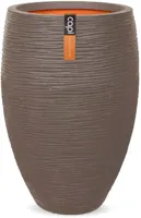 Capi nature elegant deluxe rib nl kunststof bloempot 40x60 cm warme taupe