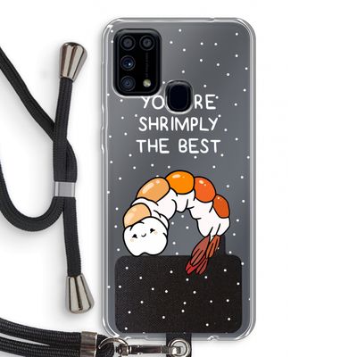 You're Shrimply The Best: Samsung Galaxy M31 Transparant Hoesje met koord
