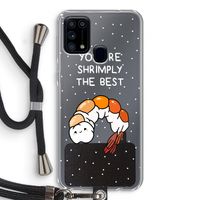 You're Shrimply The Best: Samsung Galaxy M31 Transparant Hoesje met koord