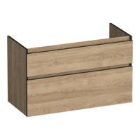 Brauer Delight Edge - Onderkast - 100 cm - met 2 Softclose Lades Greeploos en 1 Sifon Uitsparing - Sunlit