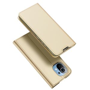 Dux Ducis - Pro Serie Slim wallet hoes - Xiaomi Mi 11 -  Goud