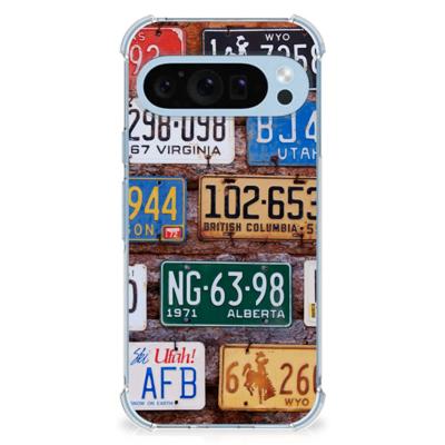 Google Pixel 9 | 9 Pro Anti-shock Hoesje met foto Kentekenplaten Google Pixel 9 | 9 Pro Anti-shock Hoesje met foto Kentekenplaten