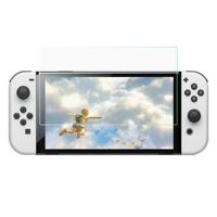 Nintendo Switch OLED Screenprotector van gehard glas - 9H - Case Friendly - Doorzichtig