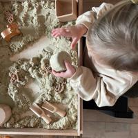 Houten speelbak inclusief speelzand | Actie set