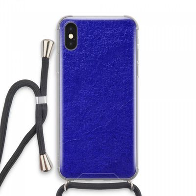 Majorelle Blue: iPhone XS Max Transparant Hoesje met koord