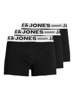 Jack & Jones Boxershorts SENSE Trunks 3-pack Zwart-XXL - thumbnail