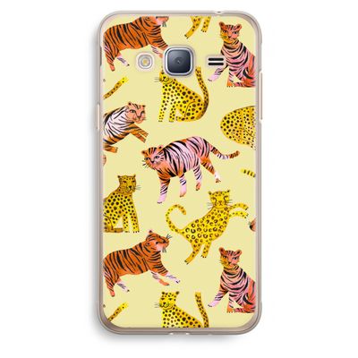 Cute Tigers and Leopards: Samsung Galaxy J3 (2016) Transparant Hoesje