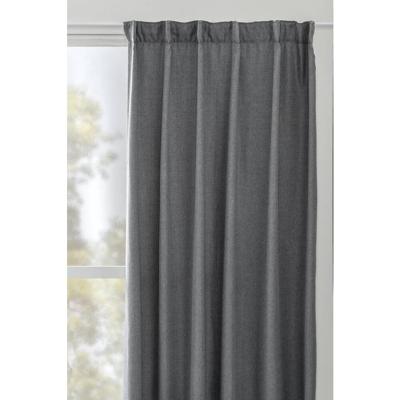 1+1 Gratis Leen Bakker - Gordijn Julian - 140x280 Cm (1 Stuk) - Polyester - Grijs