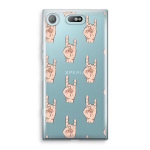Rock: Sony Xperia XZ1 Compact Transparant Hoesje