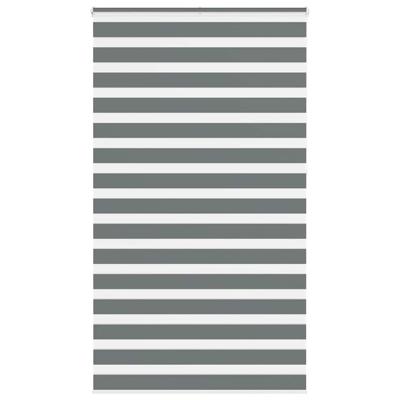 VidaXL Zebra rolgordijn 135x230 cm stofbreedte 130,9 cm donkergrijs
