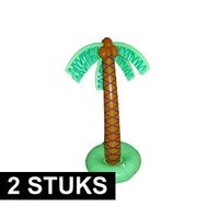 2x Hawaii thema palmbomen opblaasbaar 179 cm   -